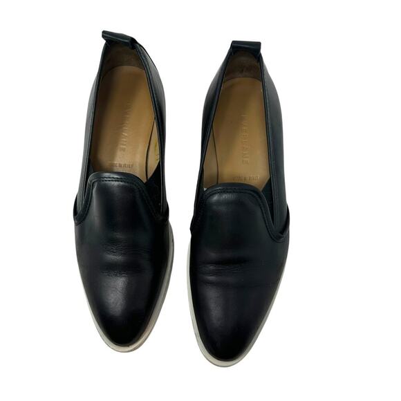 Everlane The Leather Street Shoe Black‎ Pointed Toe Slip-On Size 6.5 - Picture 4 of 13